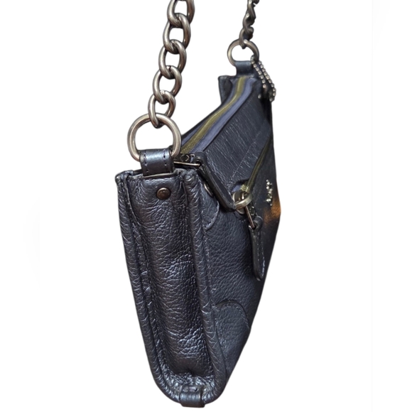 Coach Mickie Crossbody Bag in Pearlized denim blue leather - Picture 5 of 13